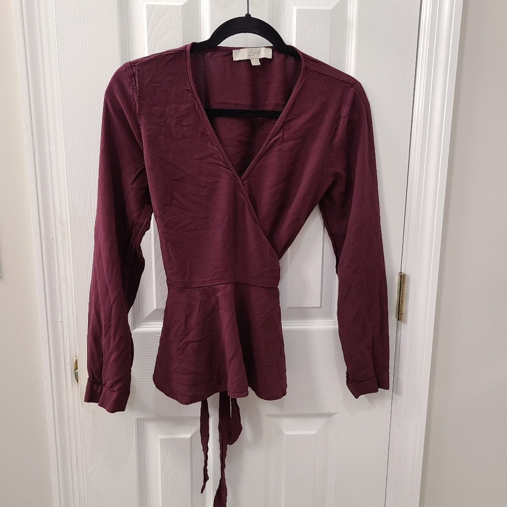 LOFT top wine red size M